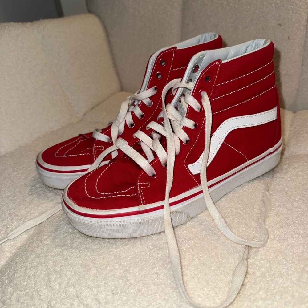 Vans Red High-Top Sneakers